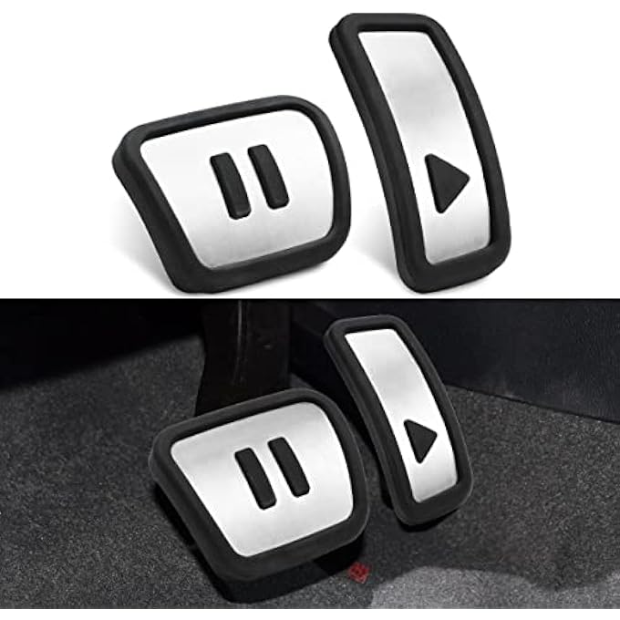 Car Brake Accelerator Pedal Cover Compatible for 2021 2022 2023 Volkswagen ID.4 ID4 Accessories Anti Slip Foot Pedal Stainless Steel - Image 1