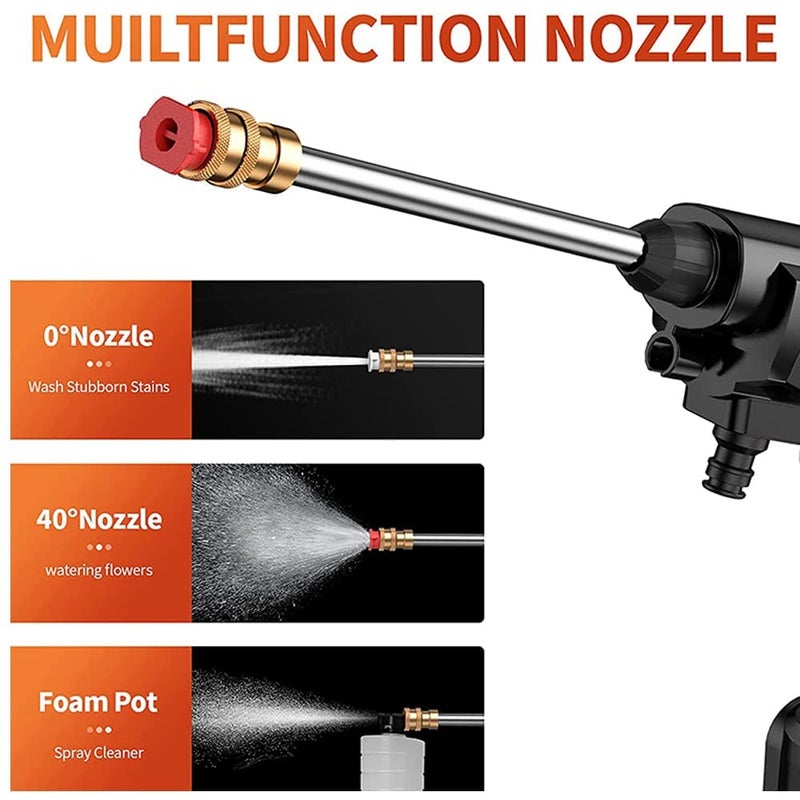 DR Mall Portable 48V Portable Pressure Washer Cordless Pressure Washer Gun Power Washer Gun Handheld Pressure Washer for Floors Cleaning Car Washer Gun - Image 4