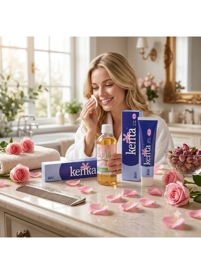 KINTA Complete brightening and radiance set (Kenta Blue Cream + Natural Rose Water) - Image 2