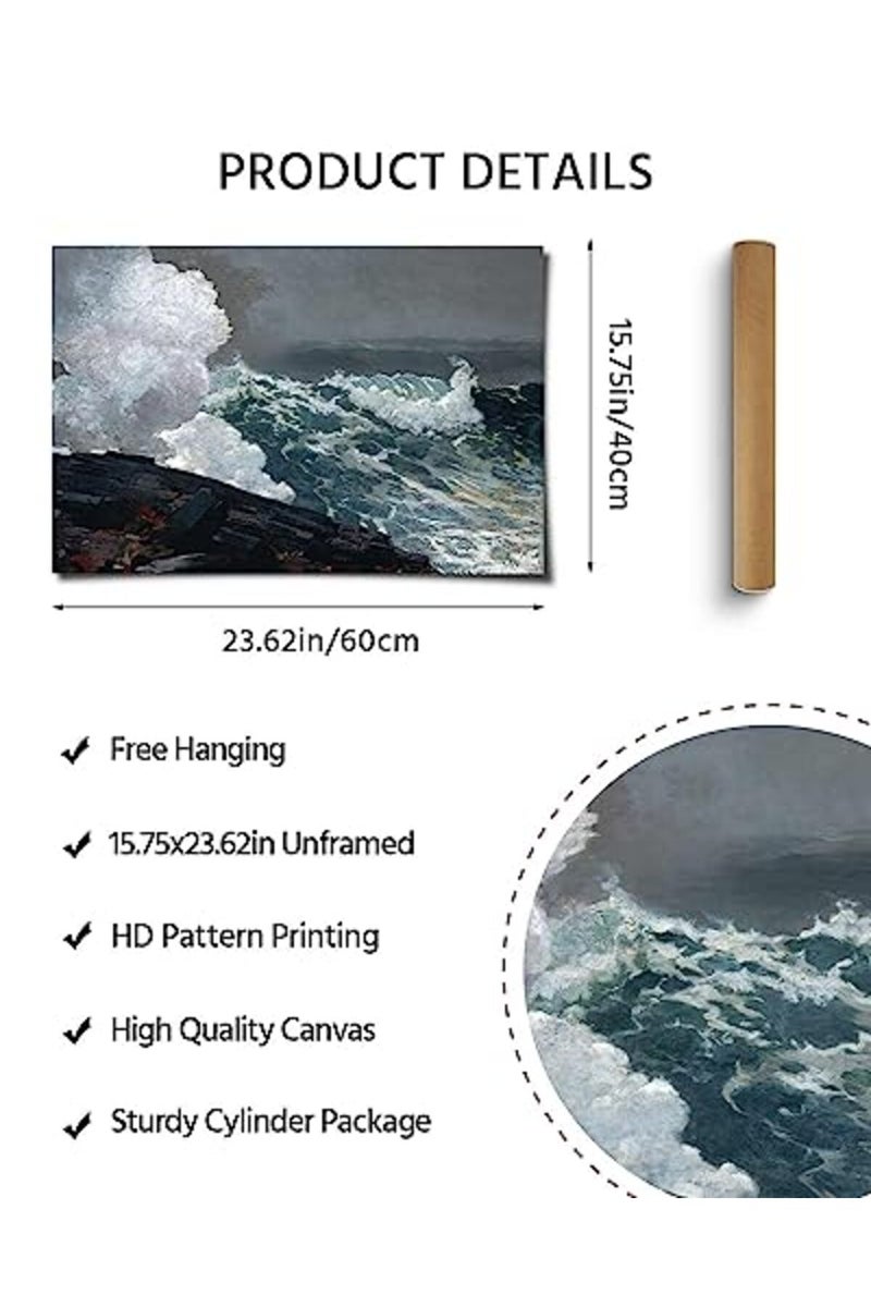 ARPEOTCY Unframed Canvas Wall Art Prints, 16x24 Inch, Coastal Posters & Prints for Wall Decor - Image 5