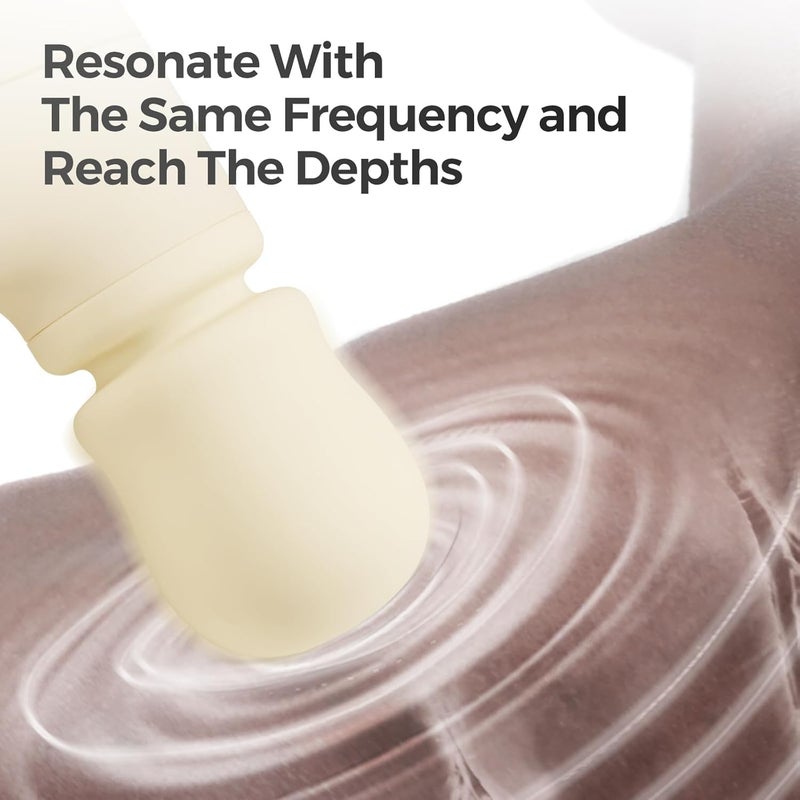 SOLARAE Joint Massager Muscle Massage Gun, Portable Handheld Small Massage Gun for Pain Relief for Neck Shoulder Joint Back Lower Back Body Fascia Massager (Off White) - Image 2