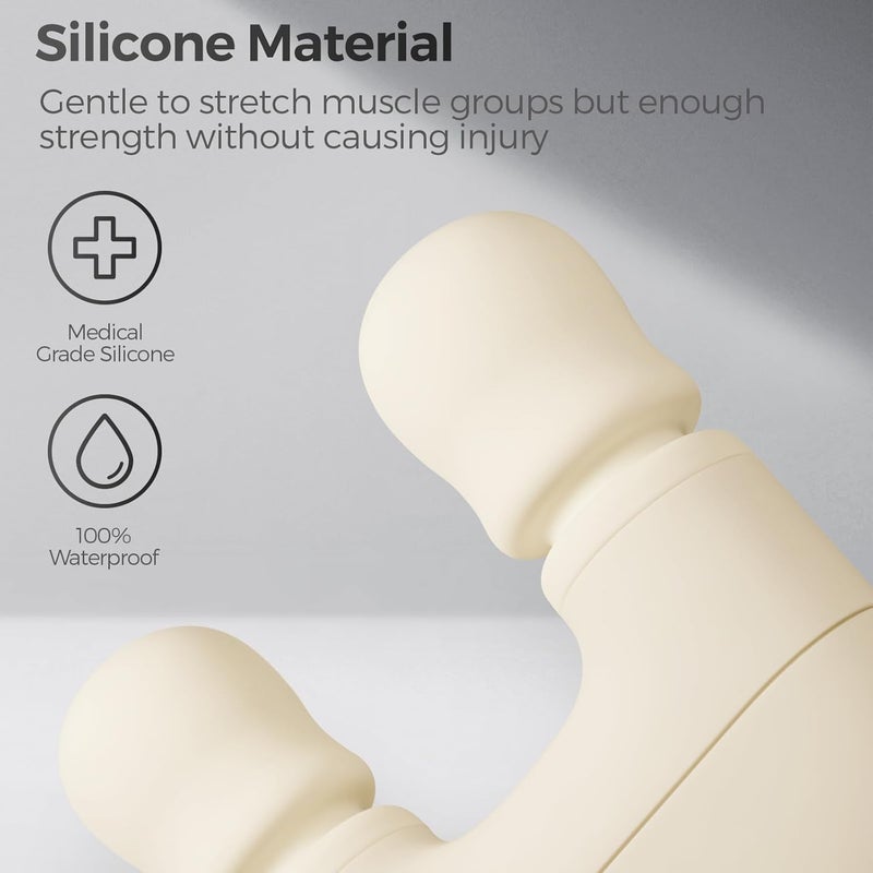 SOLARAE Joint Massager Muscle Massage Gun, Portable Handheld Small Massage Gun for Pain Relief for Neck Shoulder Joint Back Lower Back Body Fascia Massager (Off White) - Image 4