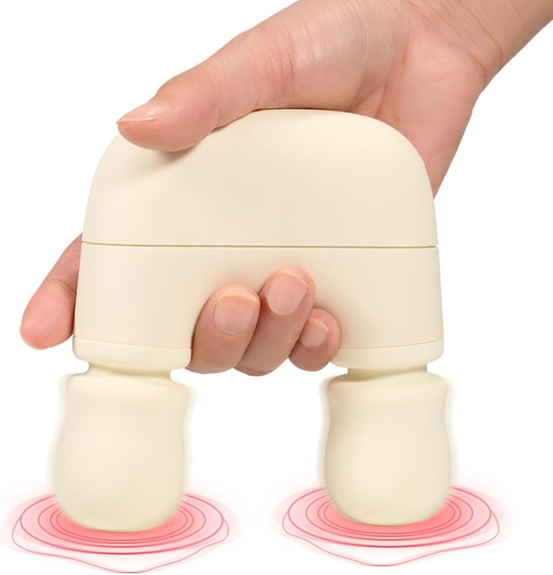 SOLARAE Joint Massager Muscle Massage Gun, Portable Handheld Small Massage Gun for Pain Relief for Neck Shoulder Joint Back Lower Back Body Fascia Massager (Off White) - Image 1