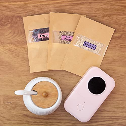 Memoking D30 Label Maker Tape - Compatible with Memoking/Phomemo D30 Printer Machine, 12x30mm Waterproof Thermal Printer D30 Labels, Purple/Rose Red/Pink Sticker Machine Tape, 3 Rolls - Image 2