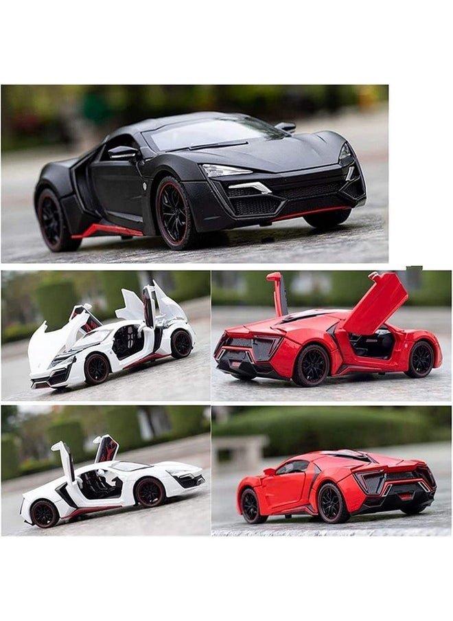 Sky Tech Sky Tech® Lykan Hyper Sport Diecast Metal 1:32 Exclusive Alloy Metal Pull Back Die-cast Car Pullback Toy car with Openable Doors & Light, Music Boys Gifts Toys for Kids【Colors as Per Stock】  - Image 4
