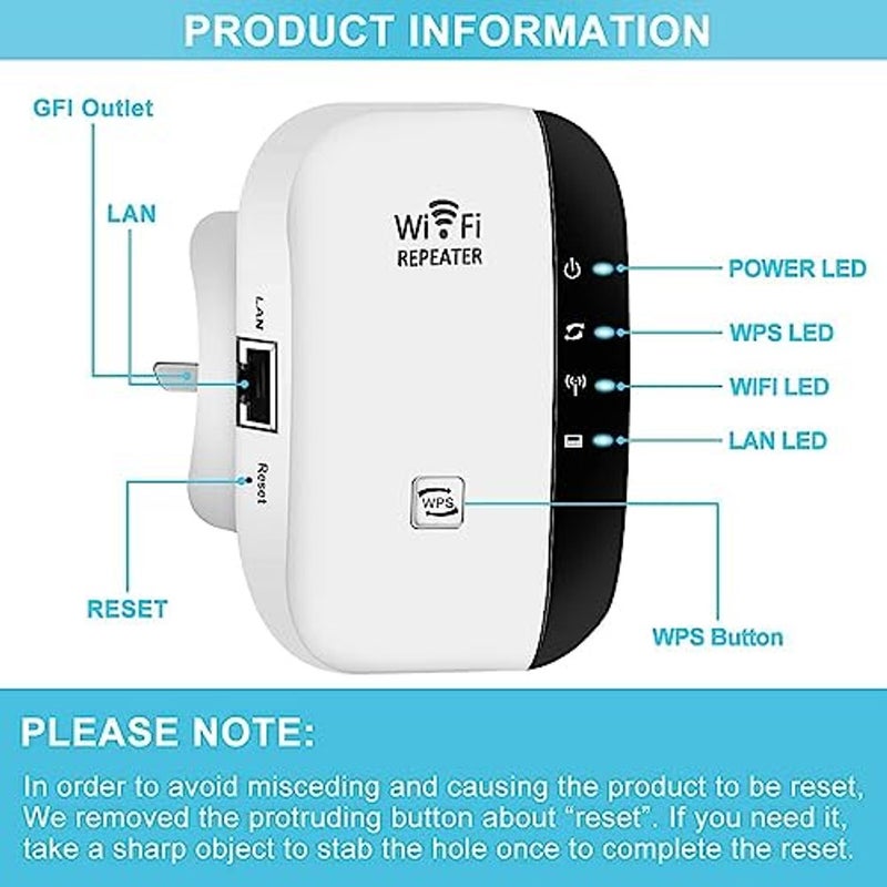 ALKAYAN 2023 Newest WiFi Extender, WiFi Booster, WiFi Repeater，Covers Up to 3000 Sq.ft and 45 Devices, Internet Booster - with Ethernet Port, Quick Setup, Home Wireless Signal Booster - Image 2