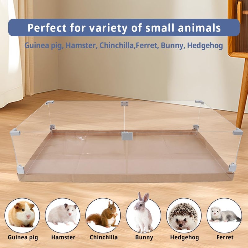 LWYMX Disposable Guinea Pig Cage Liners, 48" x24 Large Liner Bag for Guinea Pig Cage Bottom, Water-Resistant Kraft Paper (4Pack) - Image 4
