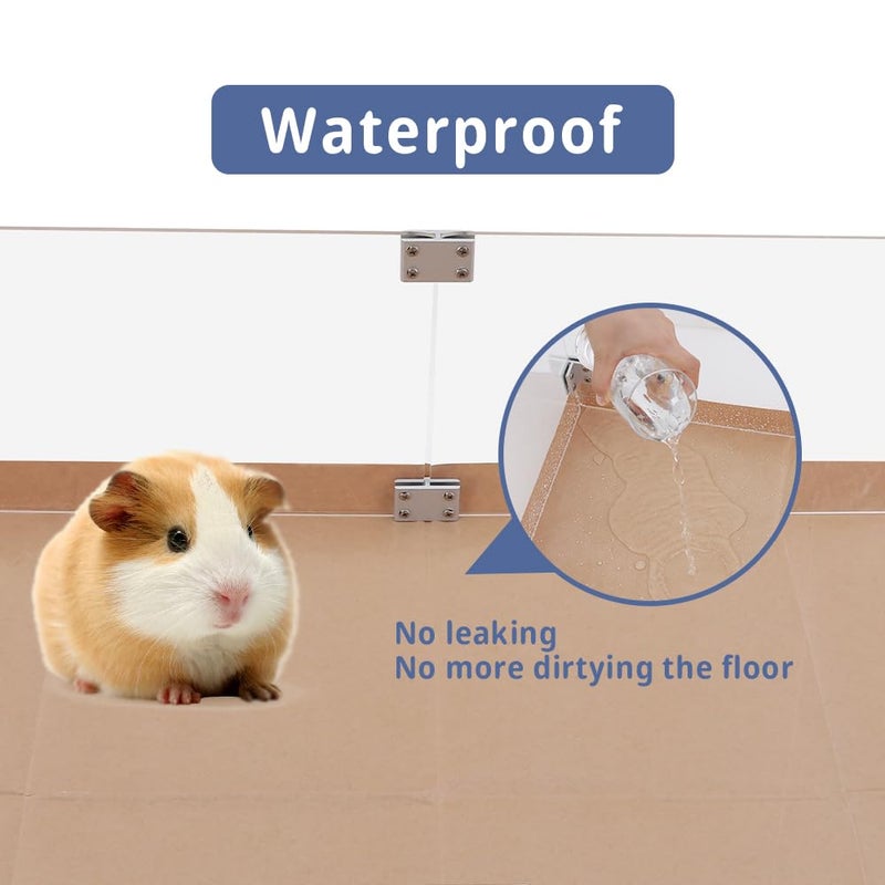 LWYMX Disposable Guinea Pig Cage Liners, 48" x24 Large Liner Bag for Guinea Pig Cage Bottom, Water-Resistant Kraft Paper (4Pack) - Image 3