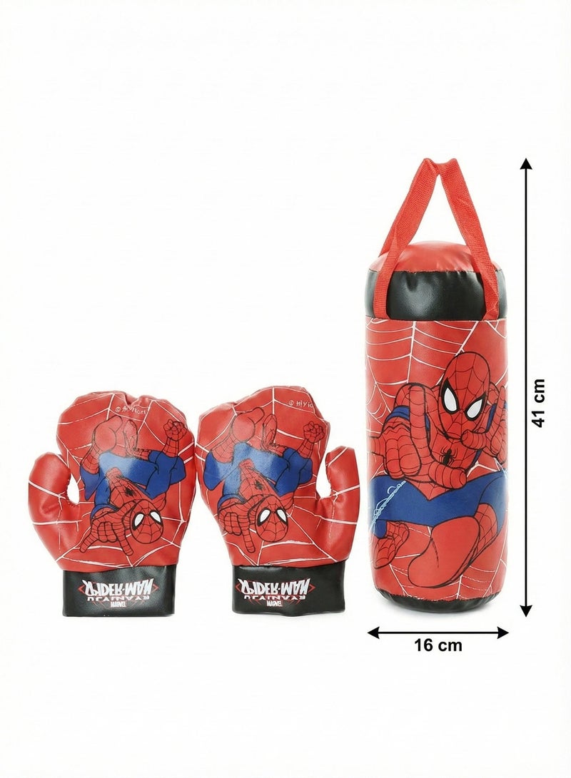 REZZOSS Punching Bag Spiderman Kids Boxing Set – Hanging Punching Bag with Matching Gloves | Superhero Training Sports Toy for Boys 3+ | Heavy Duty Sandbag for Indoor Outdoor Fitness | Stress Relief & Exercise Gift | Fighting Play Kit - Image 5
