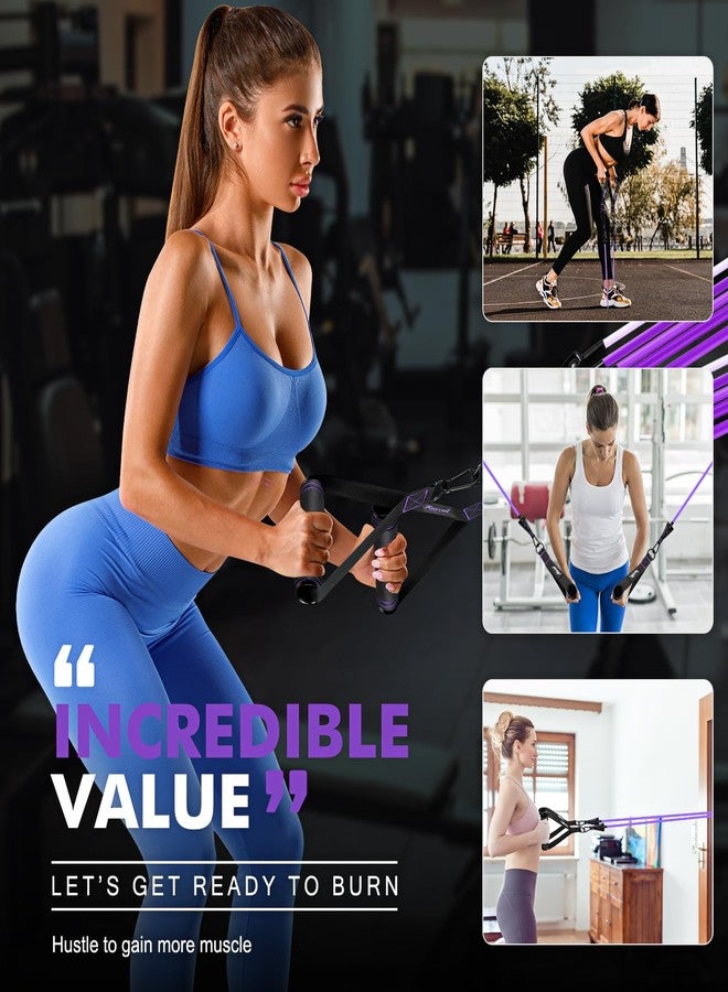 HPYGN Exercise Bands with Handles, 150lbs Weight Workout Bands for Men, Fitness Bands with Door Anchor, Legs Ankle Straps for Musle Training, Physical Therapy, Shape Body, Home Workout - Image 3