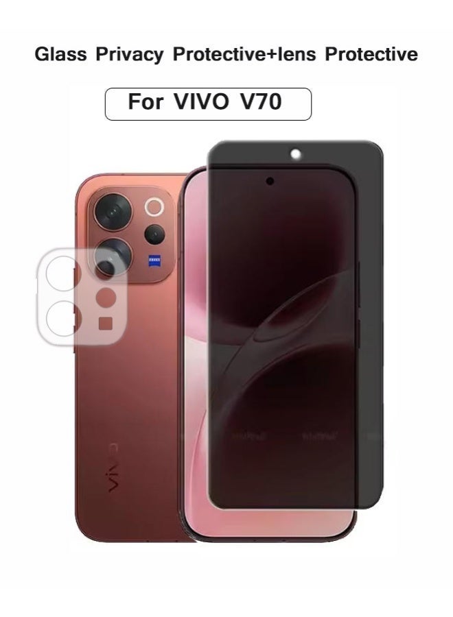 qirg Qirg Tempered Glass Privacy Screen Protector For Vivo V70 Z5C3177EAEB23BC3BA551Z