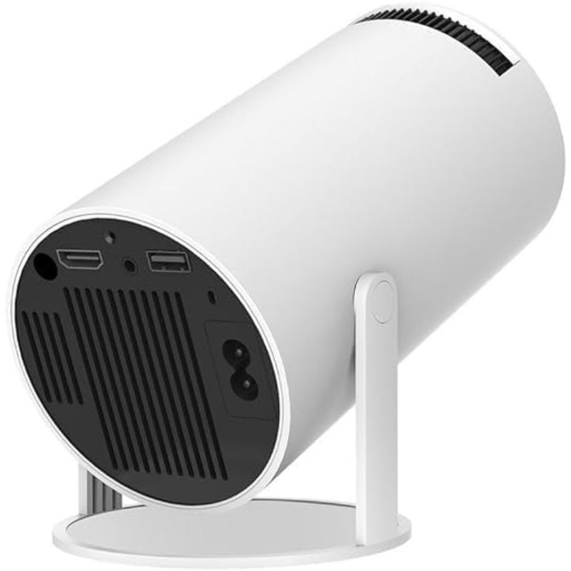 Portable 4K projector for home entertainment, ABS plastic body, black, built-in speakers, screen mirroring, dual-band WiFi, Bluetooth 5.0 - Image 2