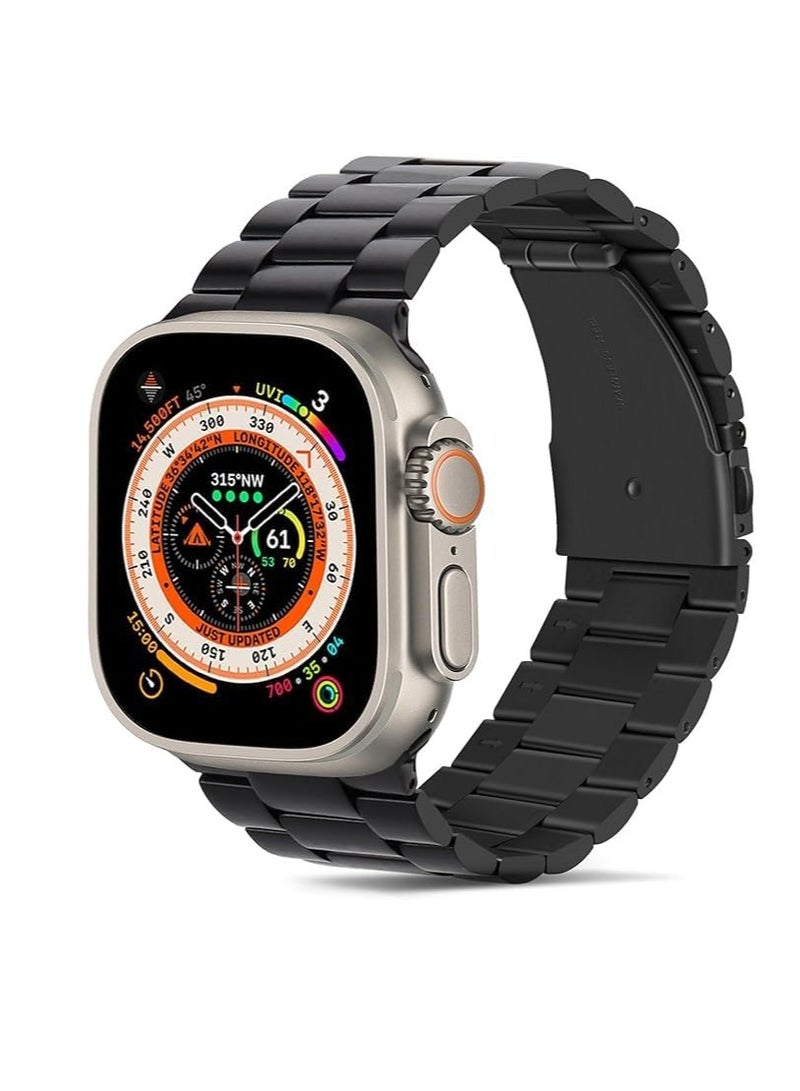 Band Metal Replacement Strap Compatible with ultra iWatch 42mm 44mm 45mm, Stainless Steel Metal Replacement Strap for ultra iWatch Series SE 1 to Series 10 - Image 1