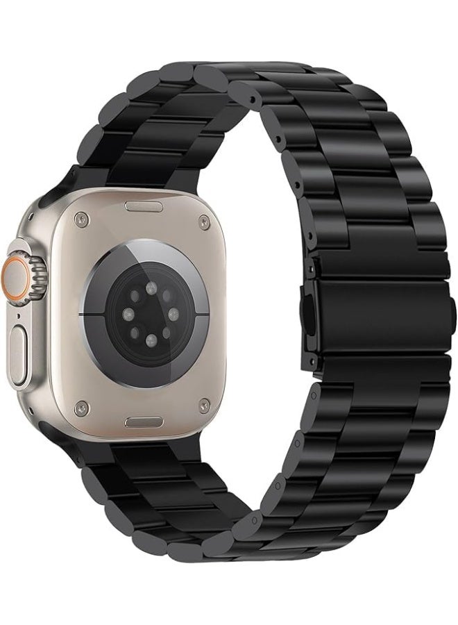 Band Metal Replacement Strap Compatible with ultra iWatch 42mm 44mm 45mm, Stainless Steel Metal Replacement Strap for ultra iWatch Series SE 1 to Series 10 - Image 2