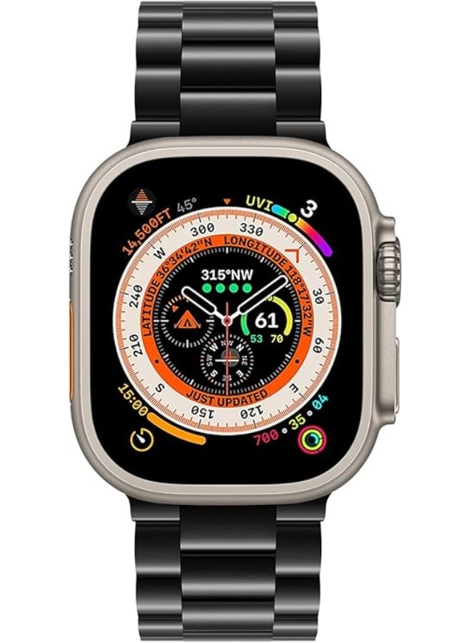 Band Metal Replacement Strap Compatible with ultra iWatch 42mm 44mm 45mm, Stainless Steel Metal Replacement Strap for ultra iWatch Series SE 1 to Series 10 - Image 3