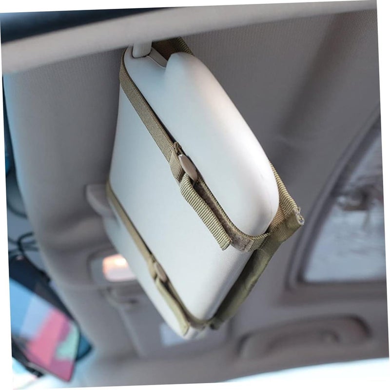 2pcs Sun Visor Cd Holder Storage Organizer Multiple Pockets Water Resistant Cotton - Image 4
