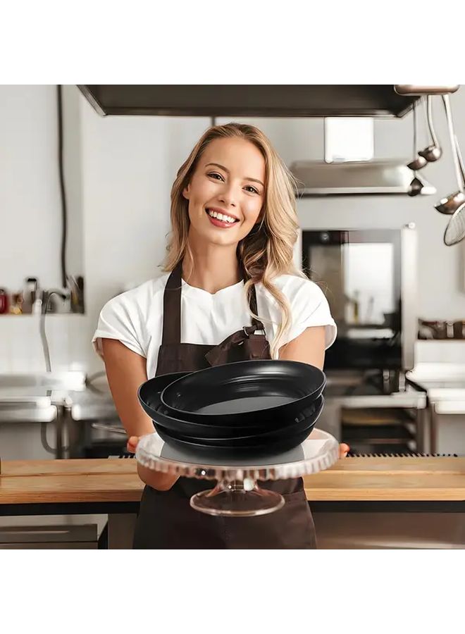 32 Piece Black Plastic Tableware Set for Picnic Home Holiday - Image 4
