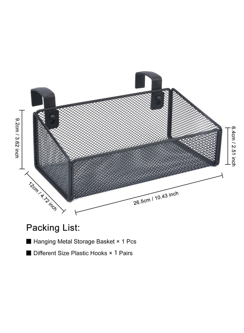 Excefore Bedside Caddy Hanging Storage Basket ,Beside Shelf Metal Organizer for Collage Dorm Bunk Bed,Hospital Bed,Baby Bed Bedroom ,for Magazine,Remote Control,Phone,Drinks (Black)  - Image 5