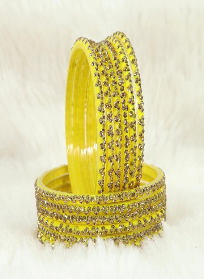 LAVAZZA Fancy Stone & Glass Bangles Set For Women & Girls | Stylish Glass Bangles For Wedding, Party, Daily, Occassion | Kanch Chudi Set | Traditional Women's Bangles Jewellery-(Iphone-CMB-A-2.6) - Image 4