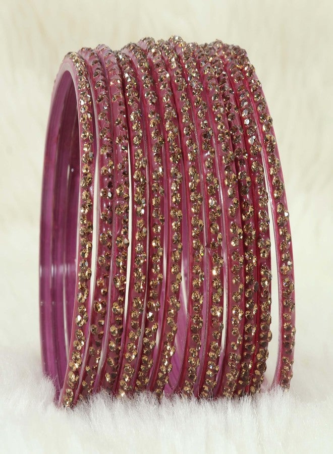 LAVAZZA Fancy Stone & Glass Bangles Set For Women & Girls | Stylish Glass Bangles For Wedding, Party, Daily, Occassion | Kanch Chudi Set | Traditional Women's Bangles Jewellery-(Iphone-CMB-A-2.6) - Image 5