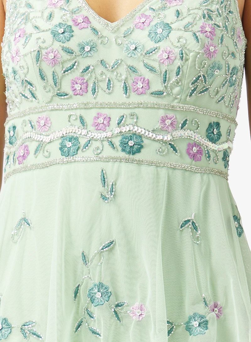 Namshi x  V Neck Layered Dress for Women | Best Price UAE