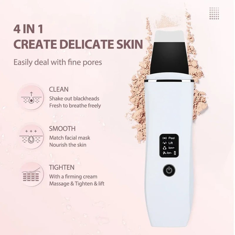 HailiCare Ultrasonic Skin Scrubber Electric Facial Cleansing Pore Deep Cleanser Acne Blackhead Remover Peeling Shovel Lifting Skin Care - Image 4