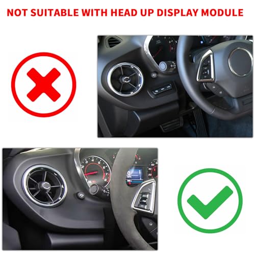 RAZPOY for Camaro Center Console Panel Trim, 3PCS Dashboard Panel Cover Compatible with 2016-2023 Chevy Camaro Interior Accessories, Carbon Fiber (Without HUD) - Image 2
