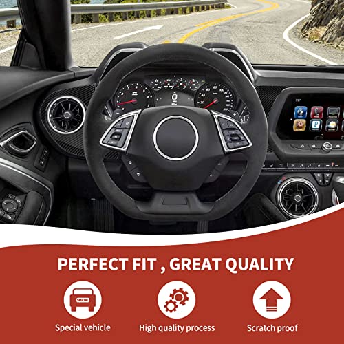 RAZPOY for Camaro Center Console Panel Trim, 3PCS Dashboard Panel Cover Compatible with 2016-2023 Chevy Camaro Interior Accessories, Carbon Fiber (Without HUD) - Image 5