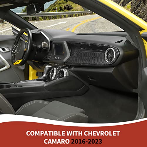 RAZPOY for Camaro Center Console Panel Trim, 3PCS Dashboard Panel Cover Compatible with 2016-2023 Chevy Camaro Interior Accessories, Carbon Fiber (Without HUD) - Image 4