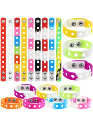 36 Pieces Silicone Charm Bracelet Wristbands Adjustable Cute Kids Bracelets For Boys And Girls Swimming Identify Shoe Charms Birthday Presents 12 Colors (Simple Color 7 Inch) - pzsku/Z5C31F224631F794AF229Z/45/_/1692164011/b4ad825c-da15-4c6e-9c2c-8e6413c1cfac