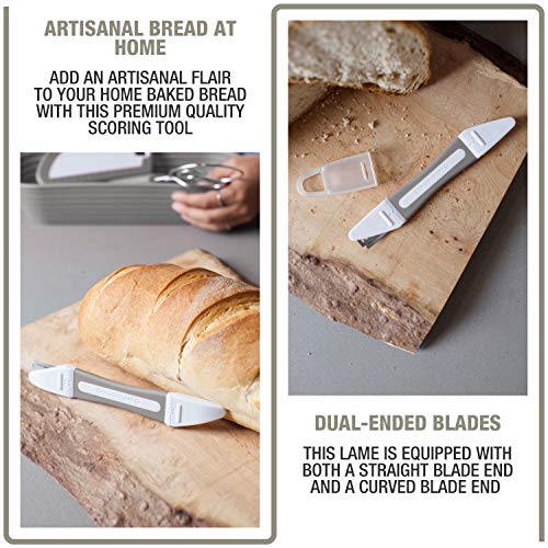 Breadsmart Bread Lame - Bread Scoring Tool - Set of 10 Stainless Steel Blades - Bakers Dough Scorer - Best Sourdough Bread Baking Supplies - Image 3