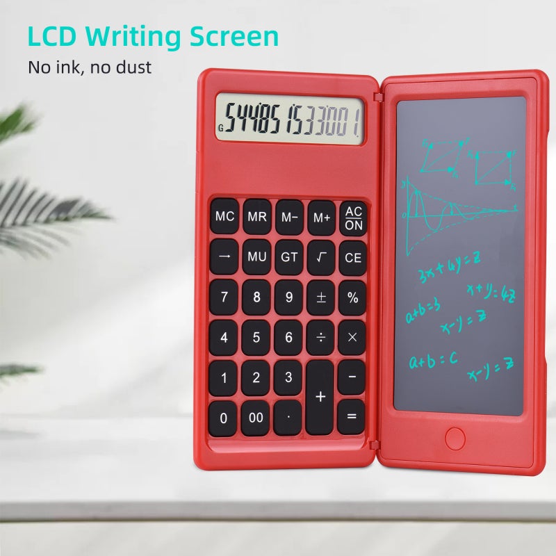 لوحة كتابة LCD وحاسوب ذكي مع شاشة عرض 12 رقمًا - لوحة كتابة قابلة لإعادة الاستخدام بحذف أحادي النقر للمنزل والمكتب والمدرسة للأطفال والبالغين - Image 5