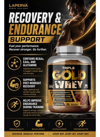 Triple Gold Whey Boost Muscle Growth Recovery Crunchy Chocolate 5 LB - view 2