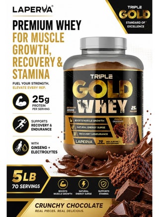 Triple Gold Whey Boost Muscle Growth Recovery Crunchy Chocolate 5 LB - view 4