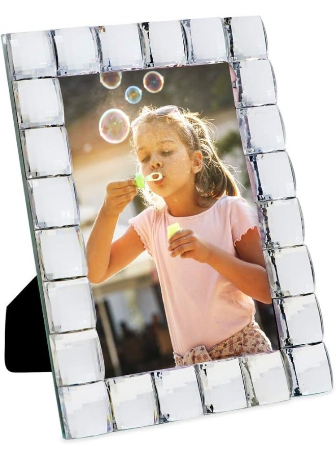 Isaac Jacobs Decorative Sparkling Jewel Picture Frame Photo Display  Home Dcor 4x6 Clear - Image 2