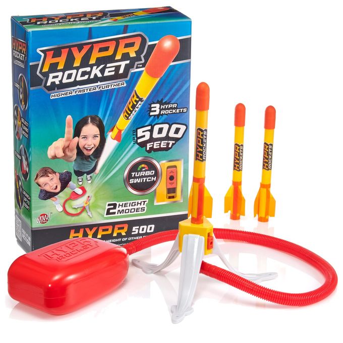 Flybar Hypr Rocket Launcher for Kids Patented Designed Launcher Reach up to 500 Feet with Turbo Mode, 3 Rockets Included, Connectable Launcher for Multi Player Fun, Easy Set Up, Durable, Kids Outdoor Toys - Image 4
