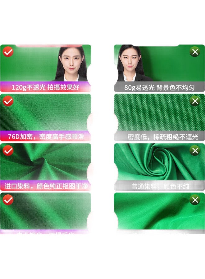 Youfes Yangfeisi Yc7 Professional Green Screen Chroma Key Cloth, Thickened Solid Green Background Cloth, Film And Photography Cloth, Portable Shooting Tiktok Recording Video Backdrop, 1.5*2 Meters - Image 3