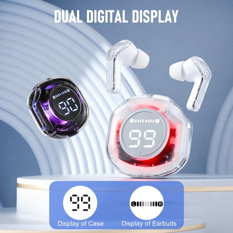 OOYY Dual-Tone Sports Bluetooth Earbuds Set with Wireless Charging Case - High-Definition Call Clarity, Easy Pairing with iOS & Android Mobiles, Great for Workouts and Daily Listening - Image 4