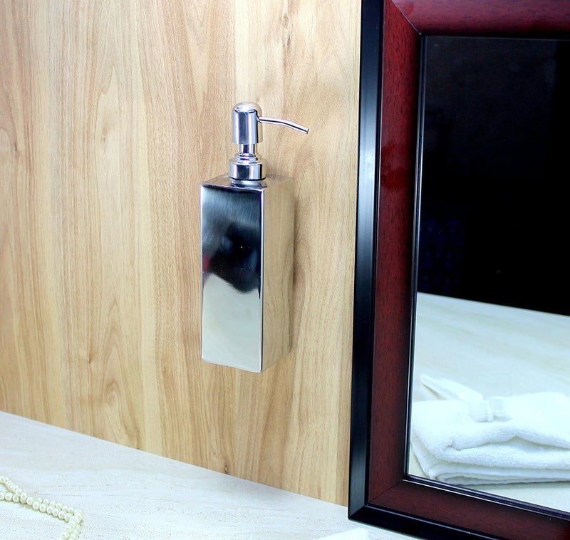 Taluka Stainless Steel Soap Dispenser Capacity 800 ML Luxury Bathroom Accessories Bath Set Stainless Steel Kitchen Bath Pump Soap Lotion Dispenser Liquid Bottle Designer 9 X 3 Inches - Image 2