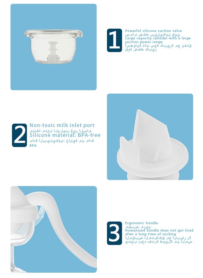 ALLTOMOM Manual Breast Pump 150ml BPA Free Bottle with 2 Modes for Efficient Expression and Easy Cleaning  - Image 4