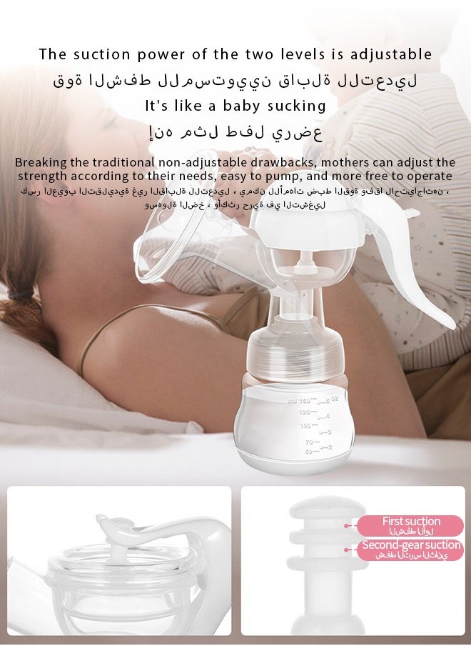 ALLTOMOM Manual Breast Pump 150ml BPA Free Bottle with 2 Modes for Efficient Expression and Easy Cleaning  - Image 5
