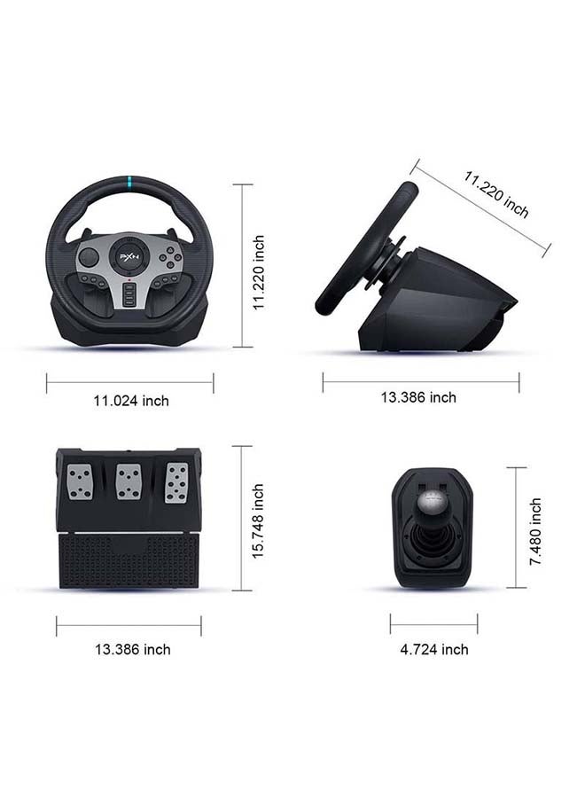 PXN Game Steering Wheel For PlayStation/Xbox/Switch/PC With H-Patten Shifter and 3 Pedal -wired - Image 2