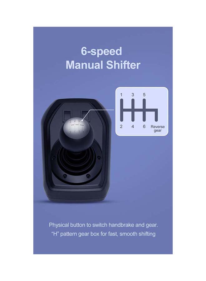 PXN Game Steering Wheel For PlayStation/Xbox/Switch/PC With H-Patten Shifter and 3 Pedal -wired - Image 3