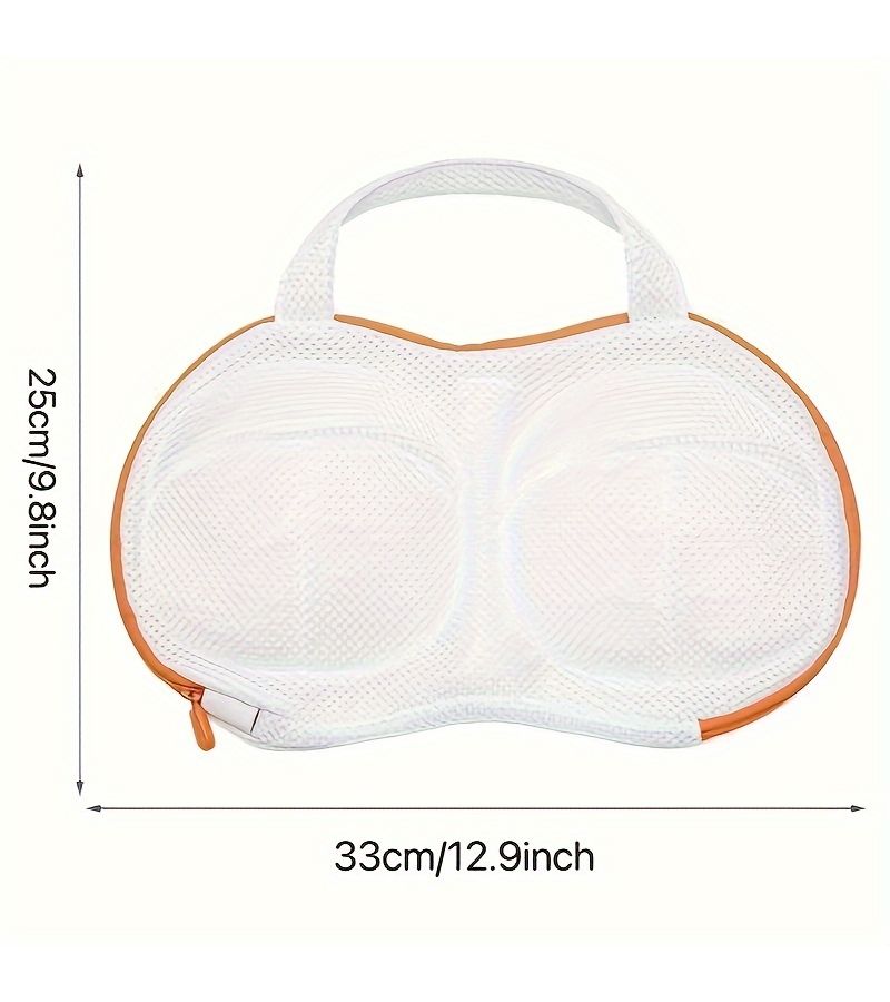 1pc Bra Wash Storage Bag Anti Tangle Mesh Pouch With Zipper - Image 3