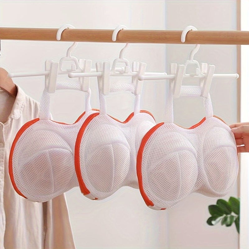 1pc Bra Wash Storage Bag Anti Tangle Mesh Pouch With Zipper - Image 2