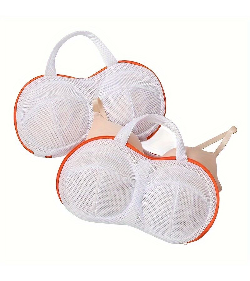1pc Bra Wash Storage Bag Anti Tangle Mesh Pouch With Zipper - Image 5