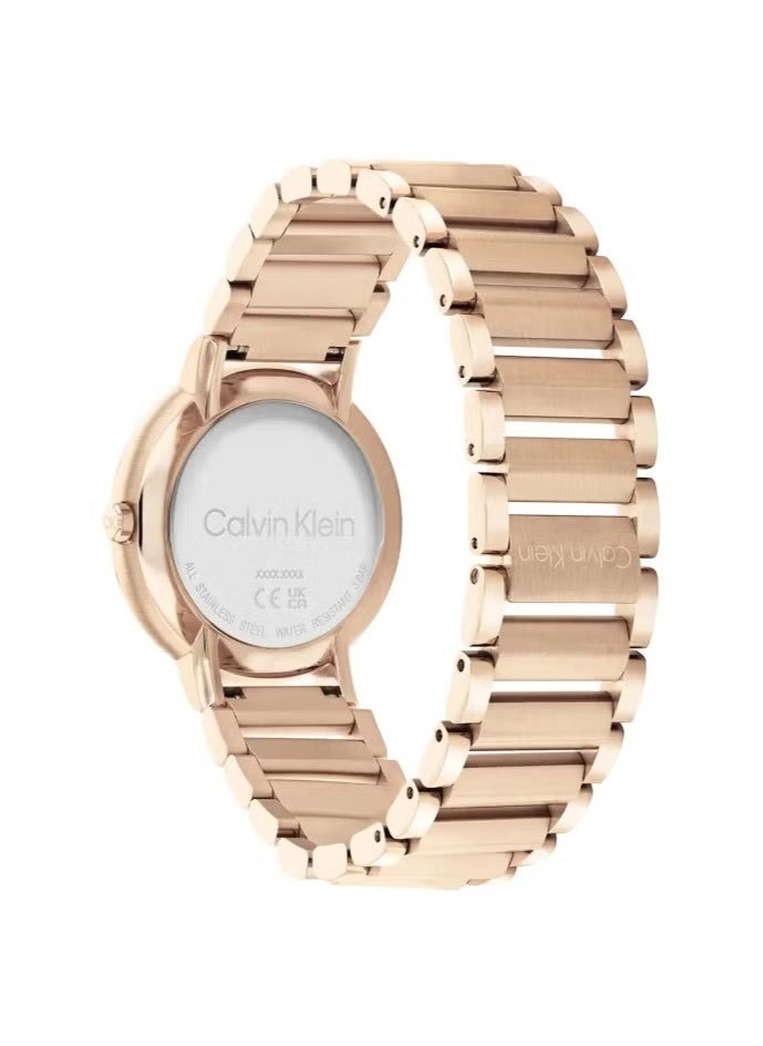 CALVIN KLEIN CALVIN KLEIN OPEN LINK WOMEN's CARNATION GOLD DIAL, IONIC PLATED CARNATION GOLD STEEL WATCH - 25200087  - Image 2