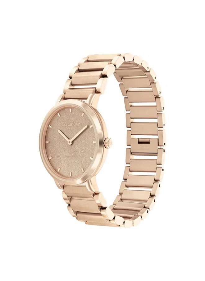 CALVIN KLEIN CALVIN KLEIN OPEN LINK WOMEN's CARNATION GOLD DIAL, IONIC PLATED CARNATION GOLD STEEL WATCH - 25200087  - Image 3