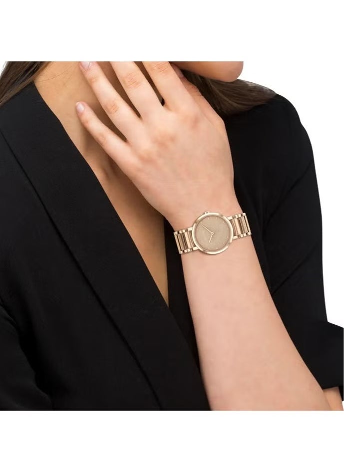 CALVIN KLEIN CALVIN KLEIN OPEN LINK WOMEN's CARNATION GOLD DIAL, IONIC PLATED CARNATION GOLD STEEL WATCH - 25200087  - Image 4