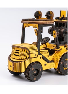 Robotime ROKR Forklift Engineering Vehicle 3D Wooden Puzzle TG413K, 3D Wooden Puzzles for Adults/Teens, Creative Home Decor, Unique Gift for Craft Hobby Adults/Teens  - Image 4
